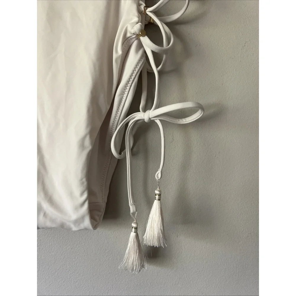 NWT Victoria's Secret Swim Caged Lace Up Tie Bikini Bottoms Size Small S Bridal